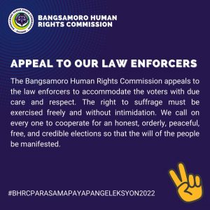 READ l The Bangsamoro Human Rights Commission’s appeal to our law enforcers